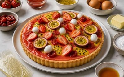 Recette de tarte fraise, tomate et passion : un dessert original et savoureux