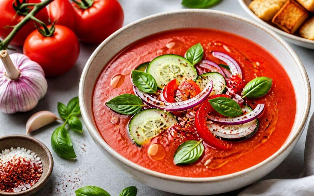 Recette de soupe glacée à la tomate fraîche et savoureuse