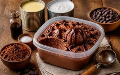 Recette de crème glacée au chocolat au Tupperware