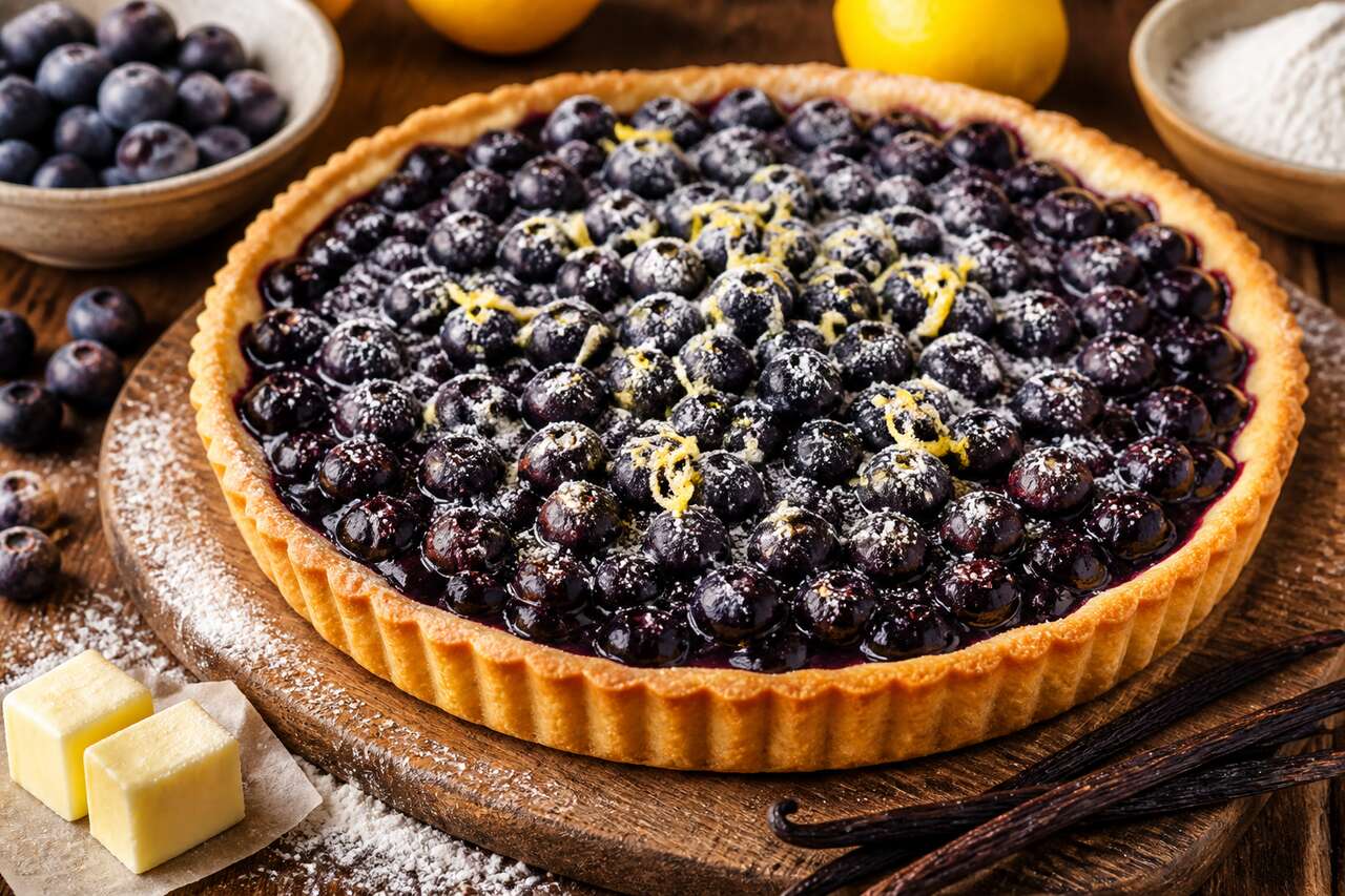 Recette de tarte aux myrtilles
