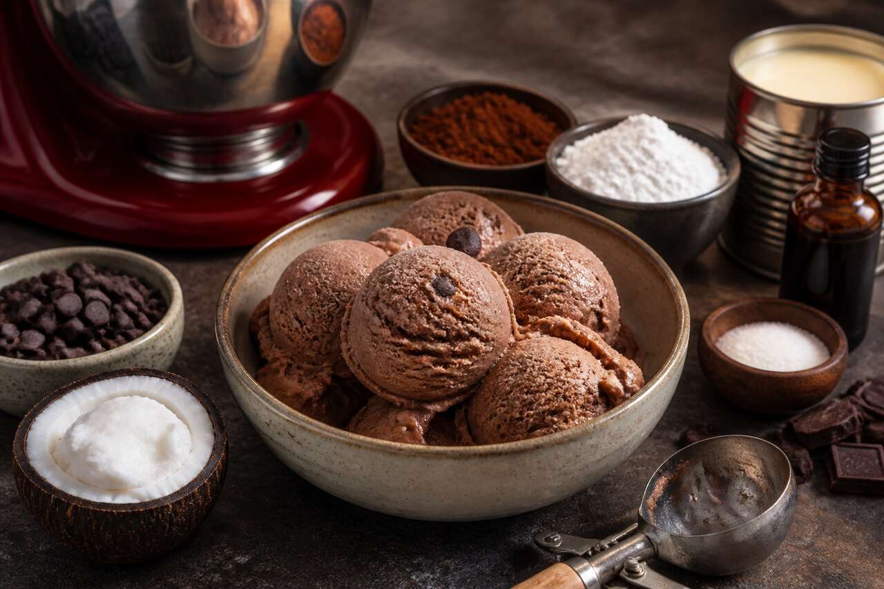 Recette de glace au chocolat au KitchenAid