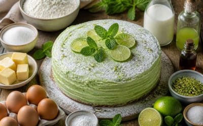 Recette du cake au citron vert et à la menthe