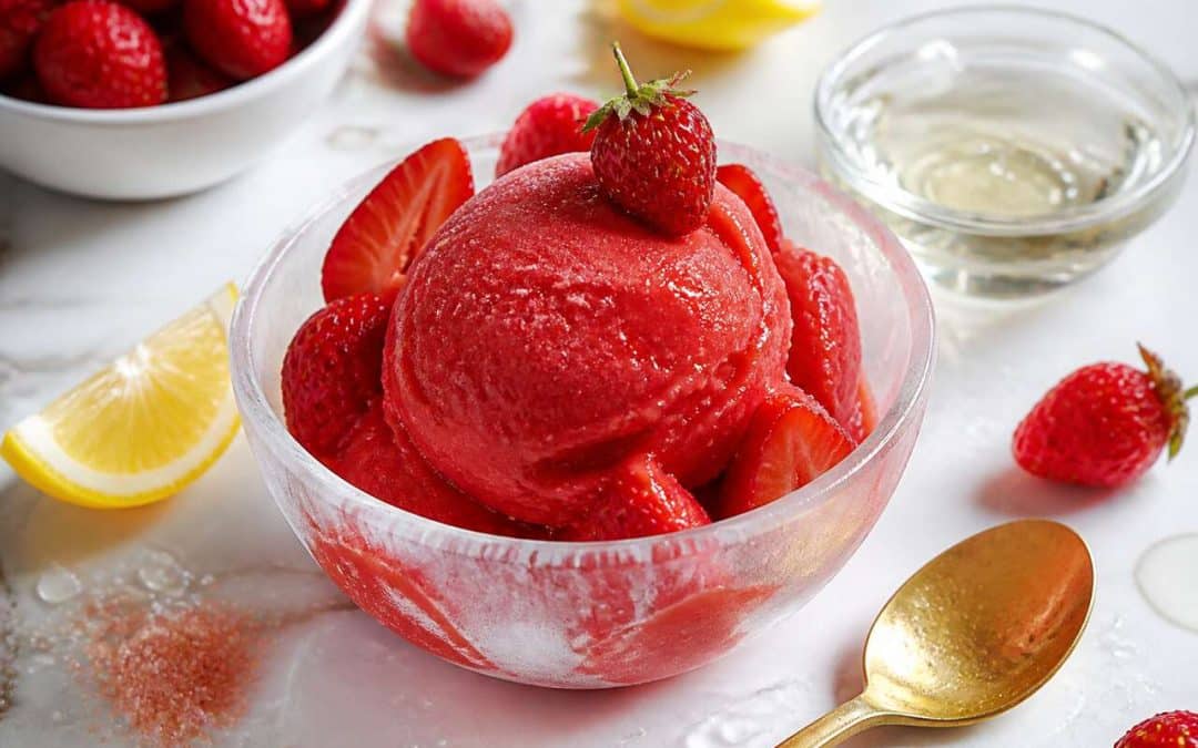 Recette de sorbet à la fraise maison