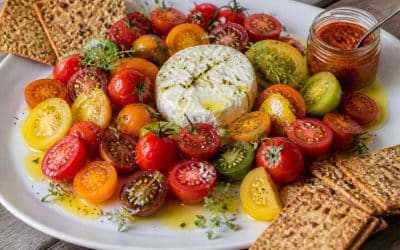 Recette d&rsquo;apéritif frais aux tomates et chèvre