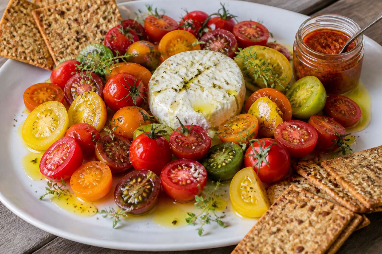Recette d'apéritif frais aux tomates et chèvre