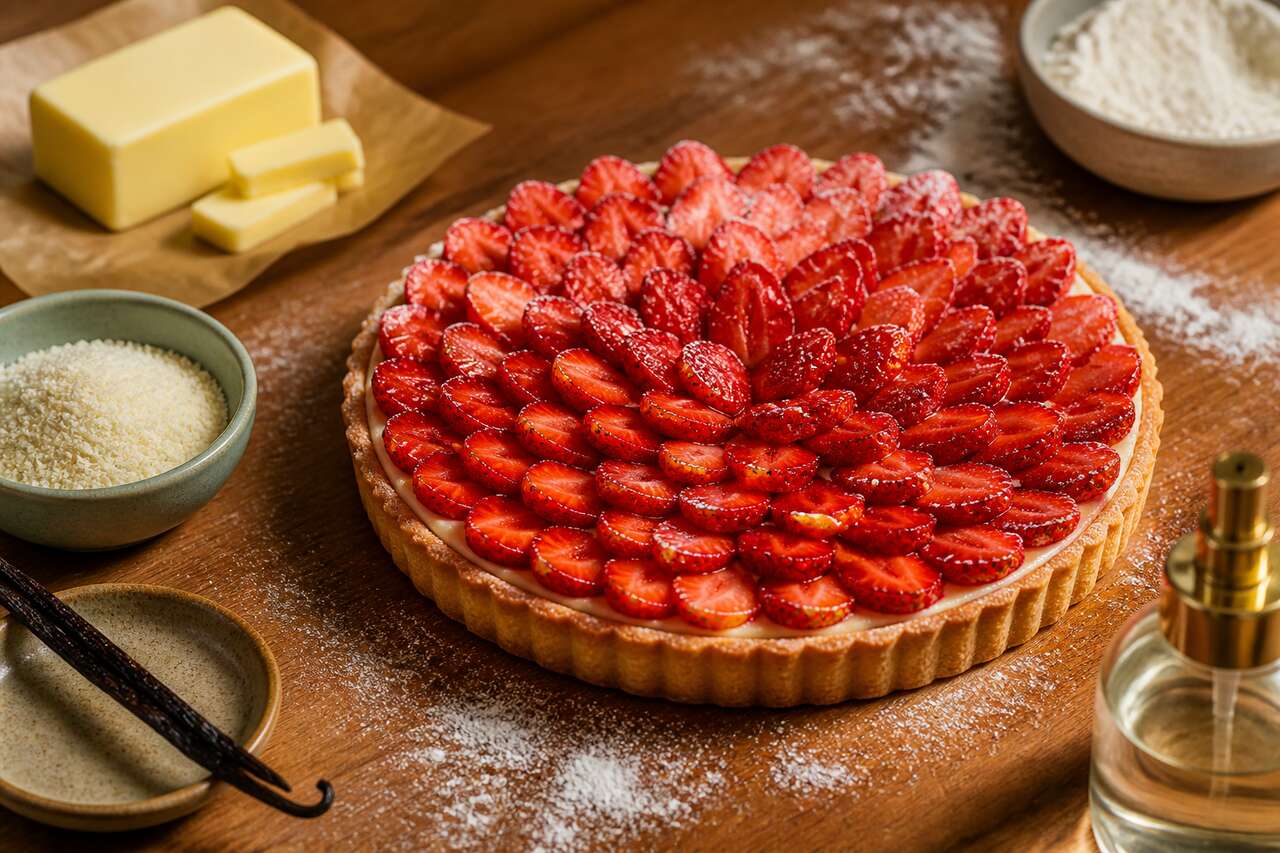 La recette de la tarte aux fraises de Cyril Lignac