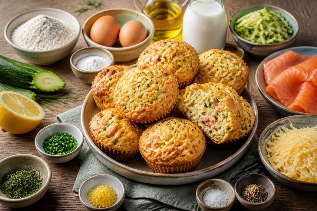 Recette facile de muffins courgettes et saumon