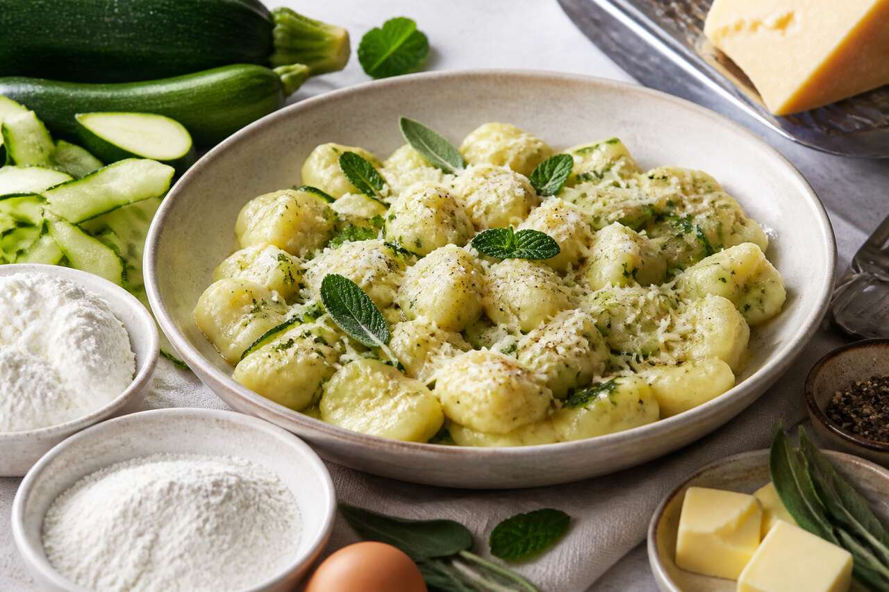 Recette facile de gnocchis de courgette et menthe