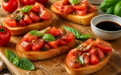 Recette de pains grillés à l&rsquo;ail et tomates façon bruschetta