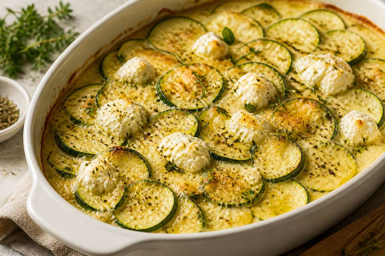 Recette facile de gratin de courgettes l&eacute;ger