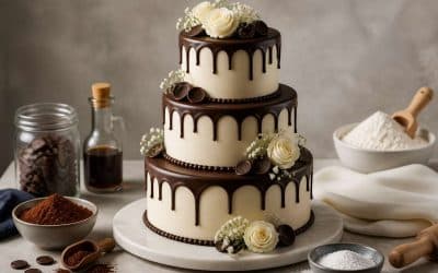 Recette de wedding cake chocolat vanille