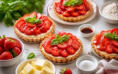 Recette de tartelettes fraises et basilic : fraîcheur et gourmandise
