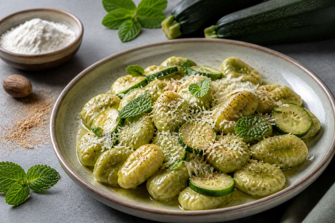 Recette de gnocchis de courgette &agrave; la menthe : frais et savoureux