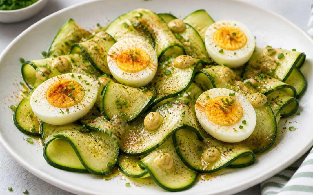 Recette de courgettes froides aux œufs durs : simple et rafraîchissante