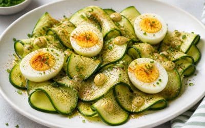 Recette de courgettes froides aux œufs durs : simple et rafraîchissante