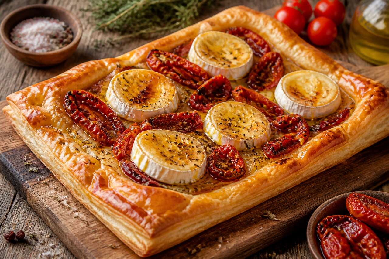 Recette de feuillet&eacute; au ch&egrave;vre et aux tomates : simple et savoureux