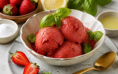 Recette facile de sorbet de fraises au Monsieur Cuisine