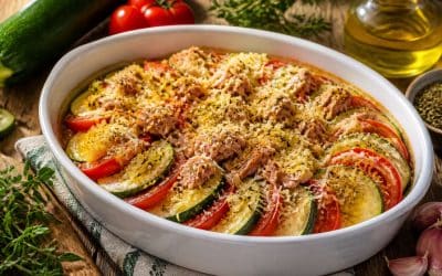 Recette du tian de thon aux courgettes et tomates