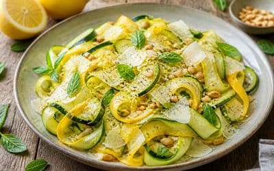 Recette facile de salade de tagliatelles de courgettes crues