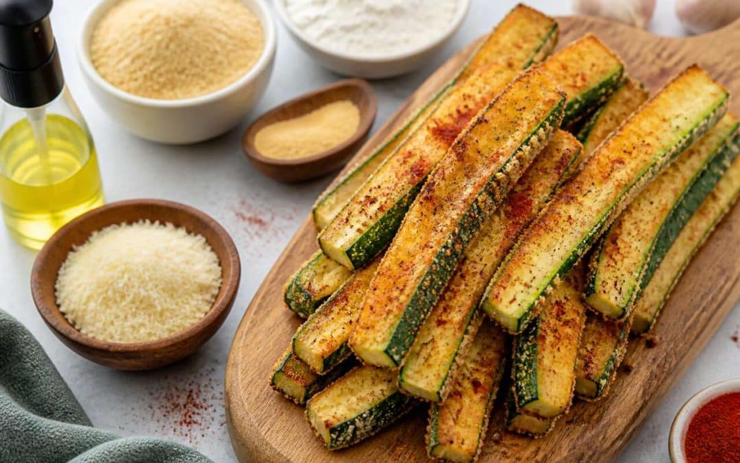 Frites de courgettes panées au parmesan : la recette croustillante à picorer