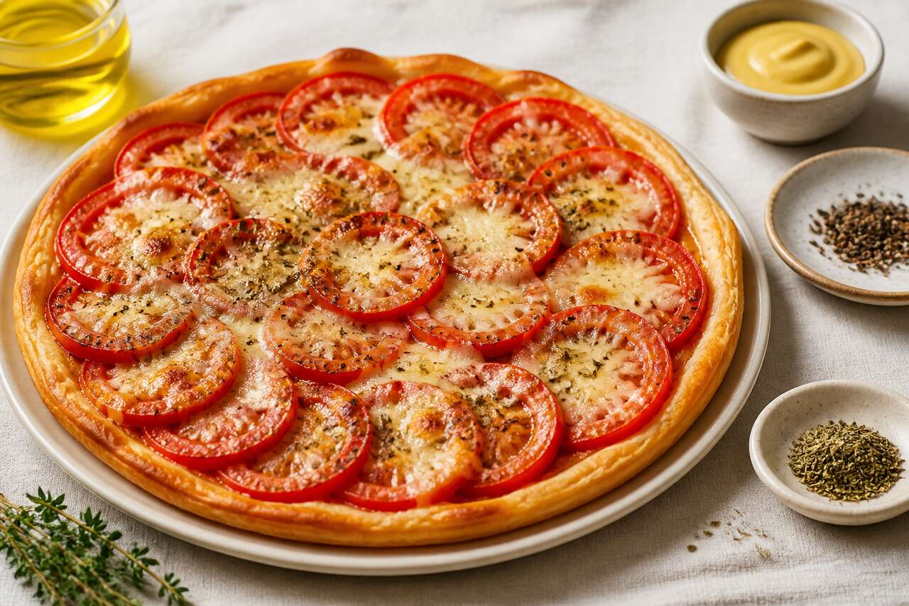 Recette de tarte à la tomate facile de Carinne Teyssandier