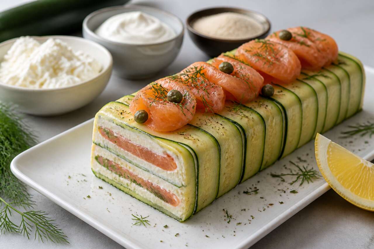 Recette de terrine de courgettes au saumon facile et savoureuse