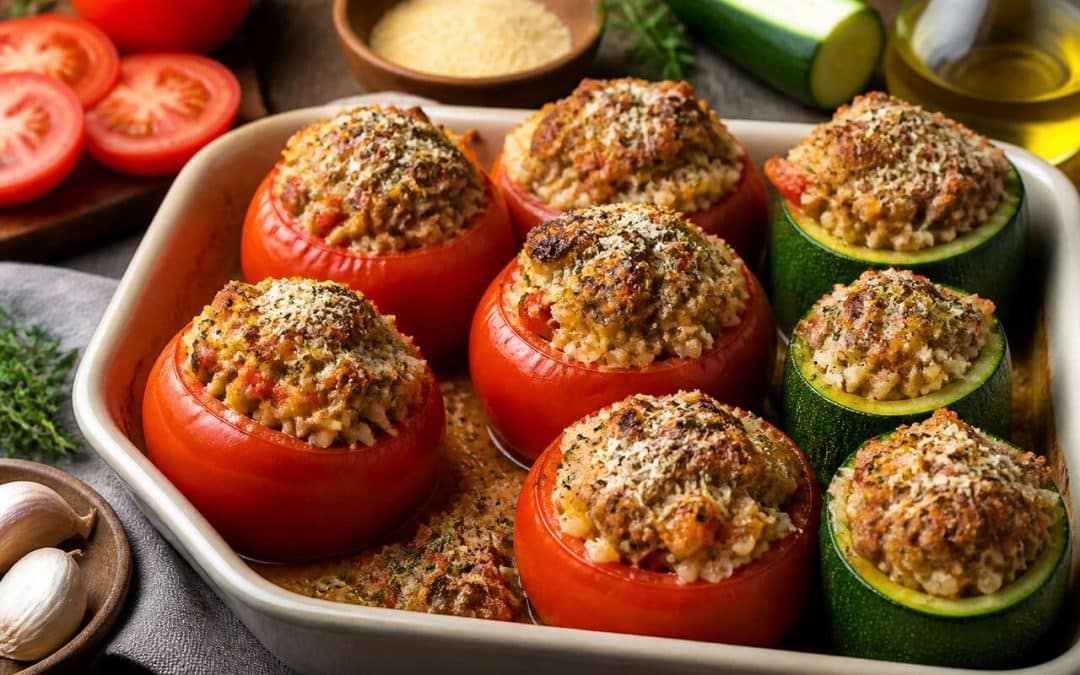 Recette facile de tomates et courgettes farcies