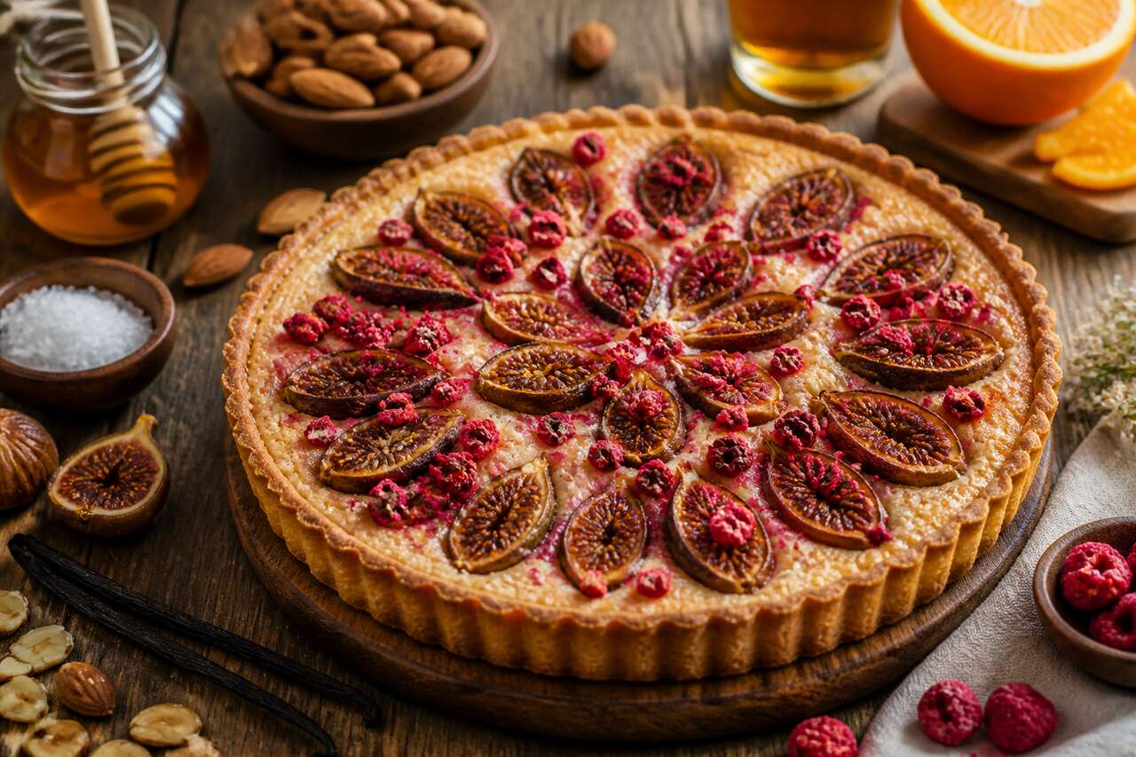 Recette de tarte aux figues et framboises