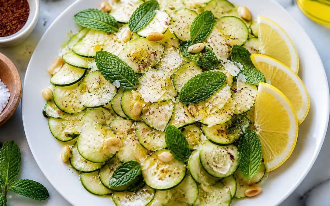 Recette facile de salade de courgettes crues à la menthe