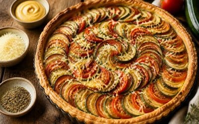 Recette facile de tarte aux tomates et courgettes