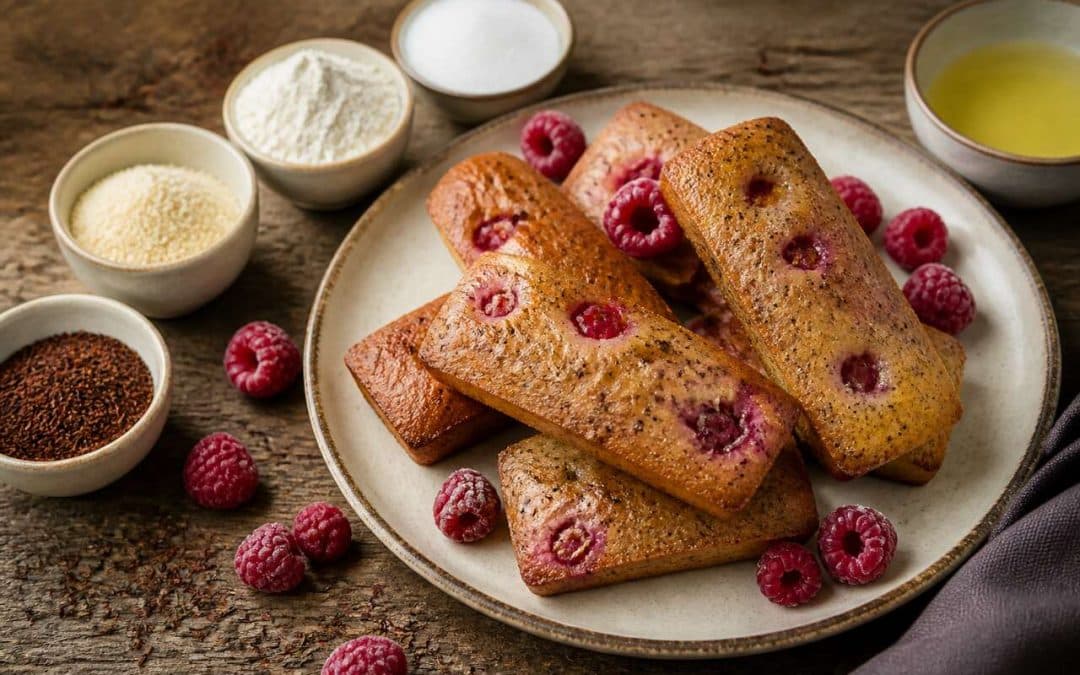 Recette de financiers aux framboises et au rooibos