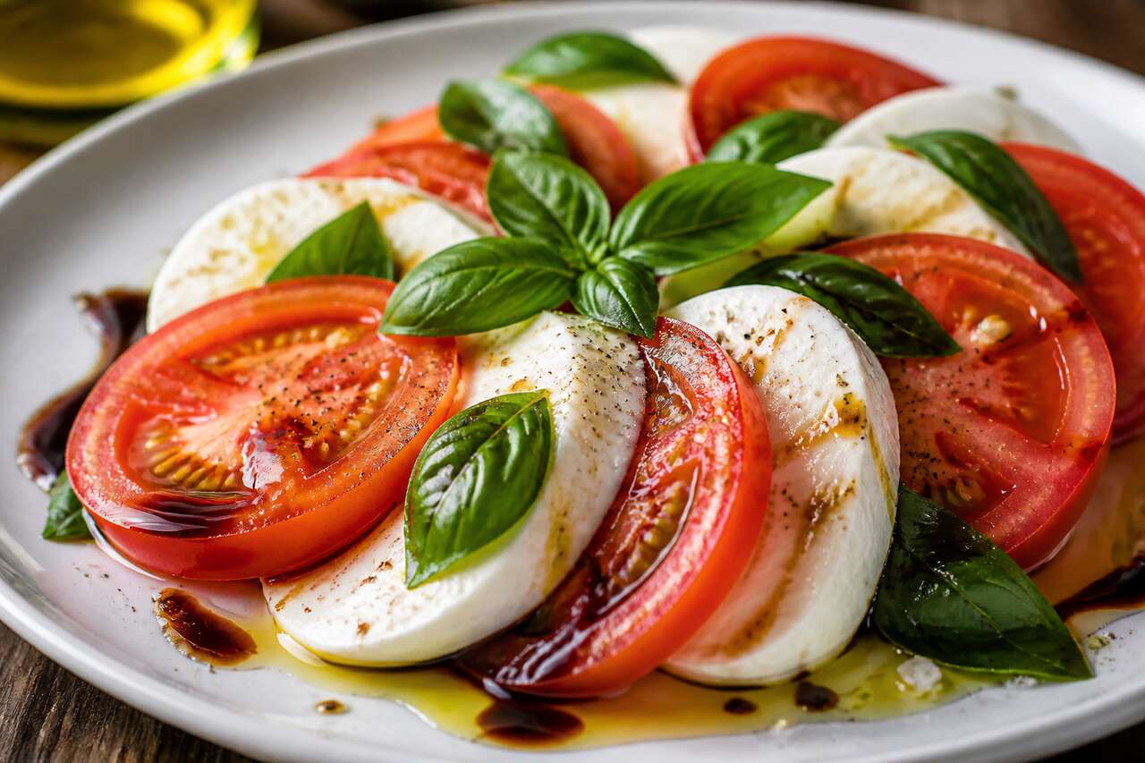 Recette de salade caprese tomate mozzarella