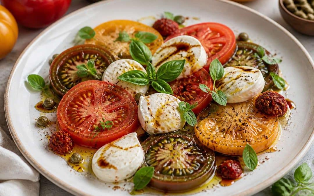 Recette de tomate mozzarella en miroir de Maël
