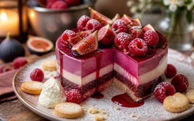 Recette d&rsquo;entremets aux figues et framboises