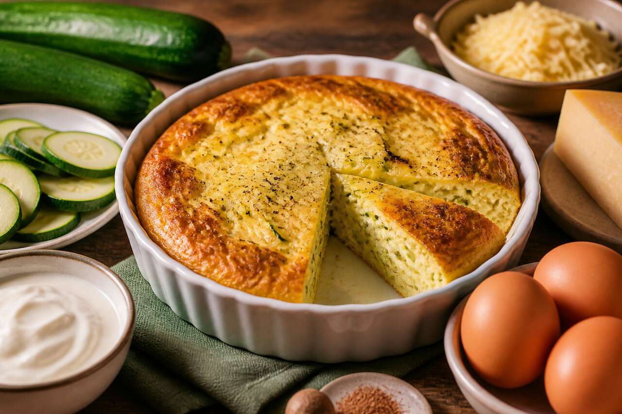 Flan &agrave; la courgette de grand-m&egrave;re : une recette simple et fondante