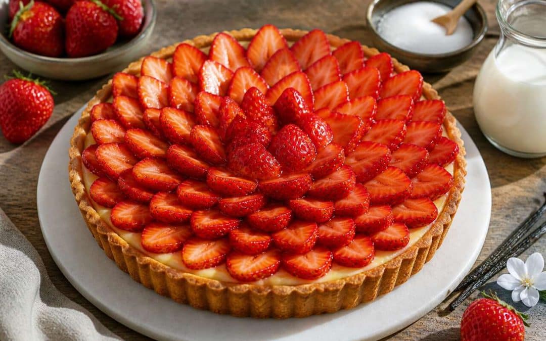 Recette de tarte aux fraises facile et rapide