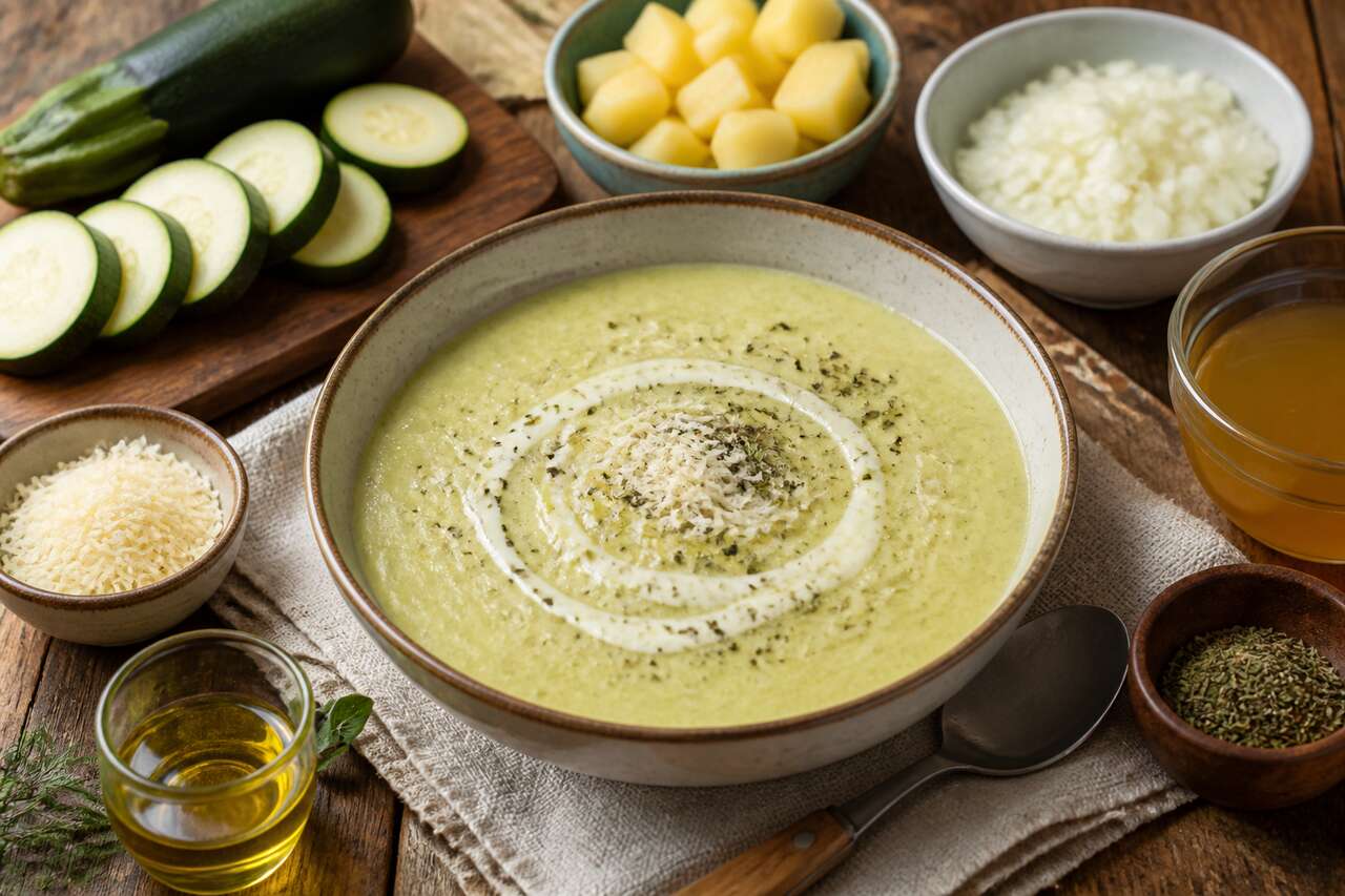 Velout&eacute; de courgettes au parmesan et &agrave; l'estragon : une recette onctueuse et parfum&eacute;e