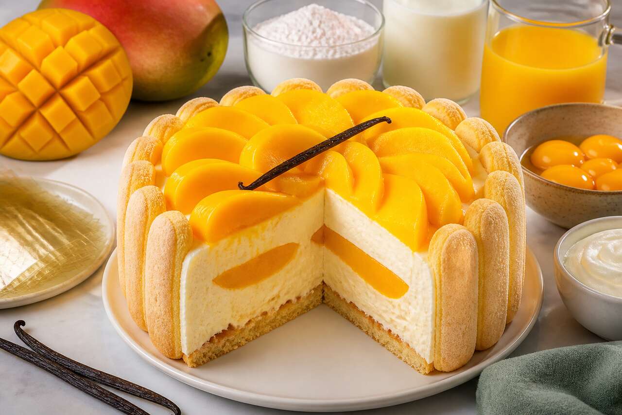 Recette de charlotte vanille mangue