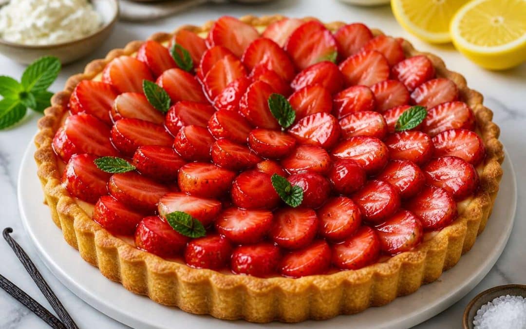 Recette de tarte aux fraises sans sucre ajouté