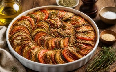 Recette du tian de courgettes, aubergines et tomates