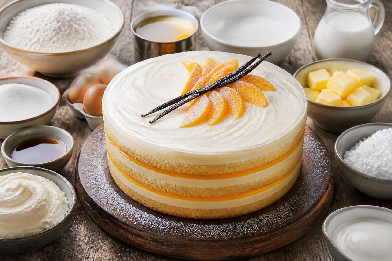 Recette du layer cake vanille et mangue