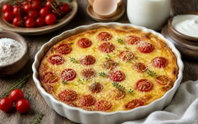 Recette de clafoutis salé aux tomates cerises à congeler