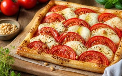Recette de tarte tomate mozzarella facile et gourmande