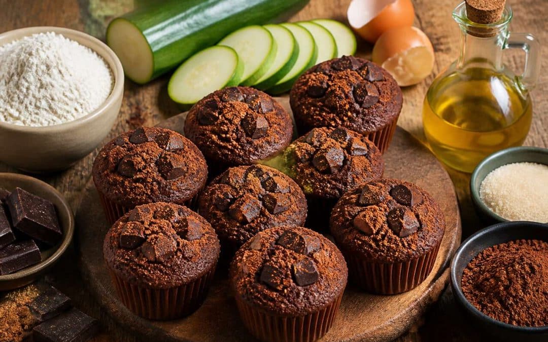 Recette de muffins au chocolat et aux courgettes