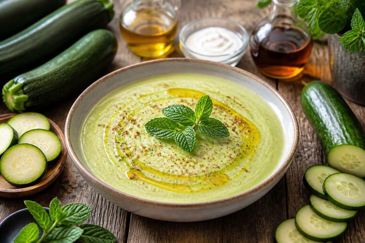 Recette du gaspacho de courgette au Monsieur Cuisine