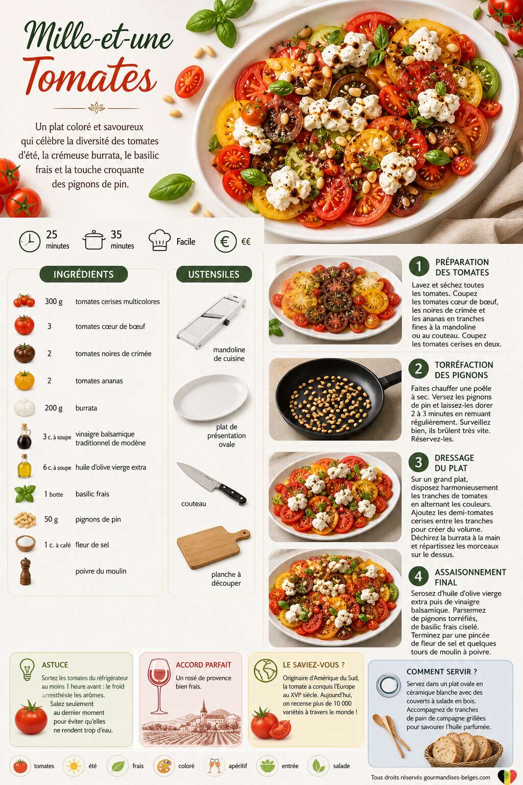 Fiche recette Recette de mille-et-une tomates : un plat color&eacute; et savoureux