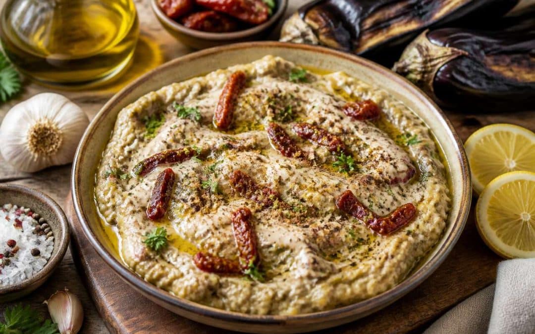 Recette facile de tartinade d'aubergines et tomates séchées