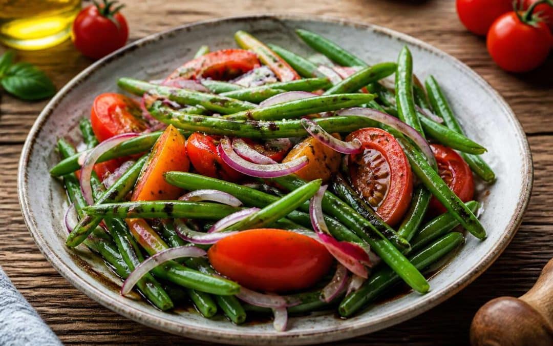 Recette facile de salade de haricots verts et tomates