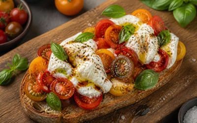 Tartine express tomates cerise et burrata : la recette de la flemme