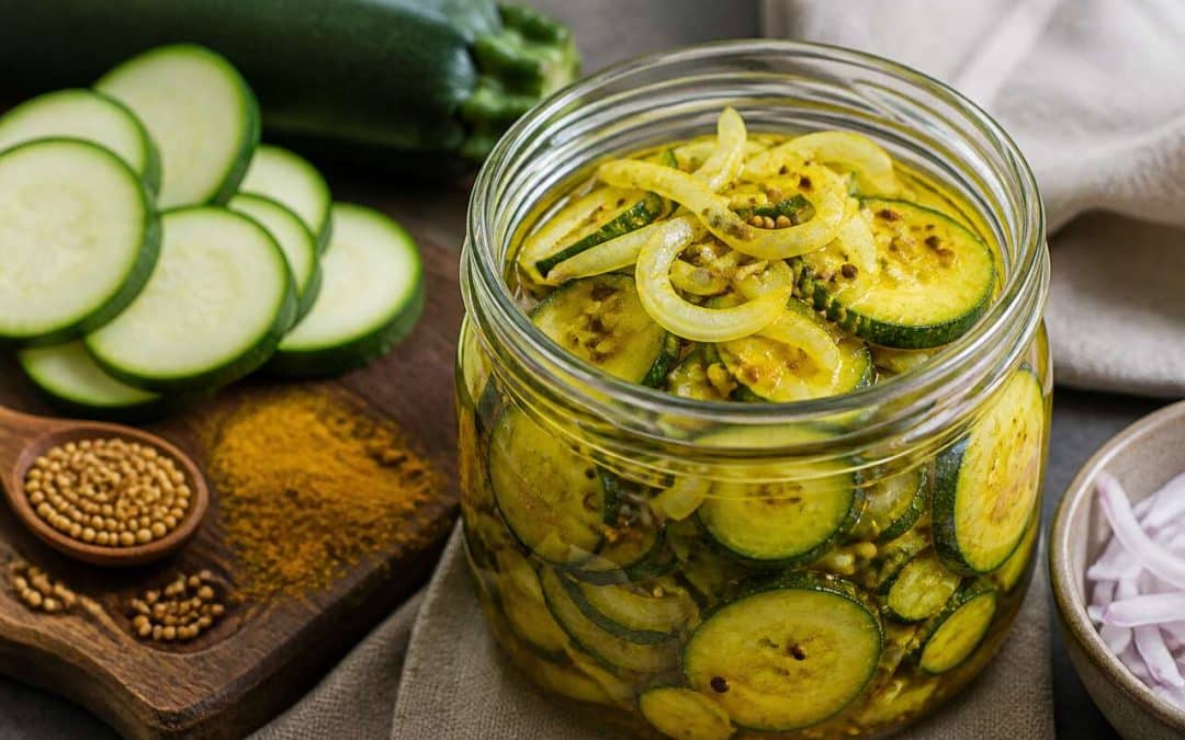 Recette facile de pickles de courgettes au curry